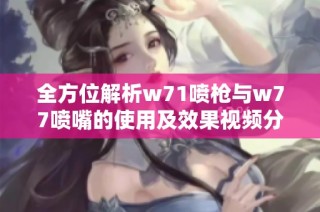 全方位解析w71噴槍與w77噴嘴的使用及效果視頻分享