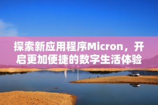 探索新應(yīng)用程序Micron，開啟更加便捷的數(shù)字生活體驗