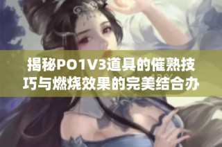 揭秘PO1V3道具的催熟技巧與燃燒效果的完美結合辦法(1)