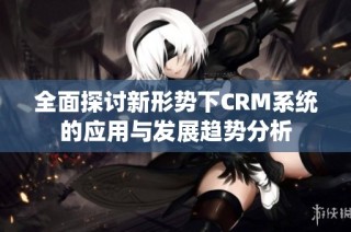 全面探討新形勢下CRM系統(tǒng)的應(yīng)用與發(fā)展趨勢分析