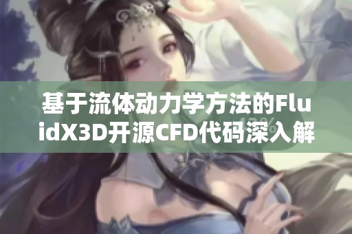 基于流體動力學方法的FluidX3D開源CFD代碼深入解析與應(yīng)用探討