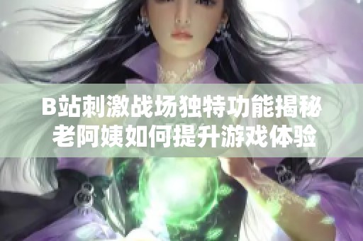 B站刺激戰(zhàn)場獨特功能揭秘 老阿姨如何提升游戲體驗全攻略