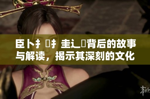 臣卜扌喿扌圭辶畐背后的故事與解讀，揭示其深刻的文化內(nèi)涵